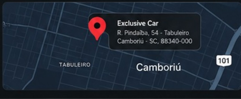 Mapa da localização em Camboriú